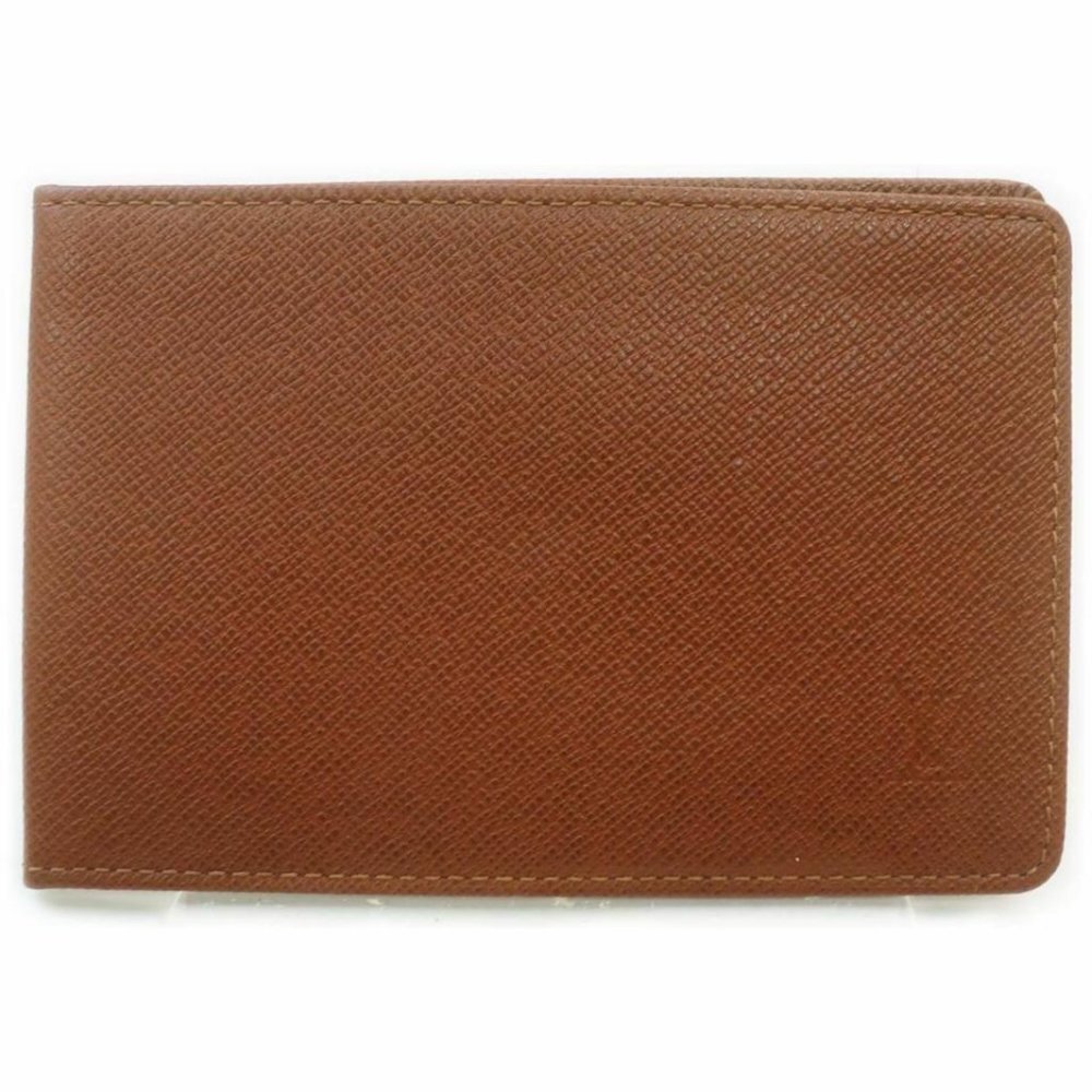 Louis Vuitton Brown Leather Card Case Pass Holder